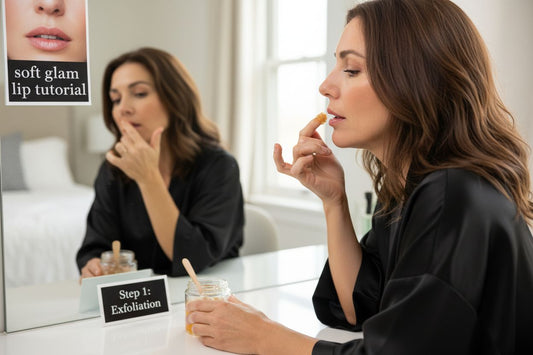 soft glam lip exfoliation