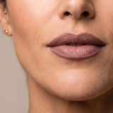 Mink lip liner on model