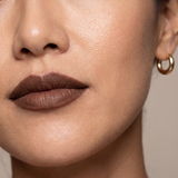 Java lip liner on model