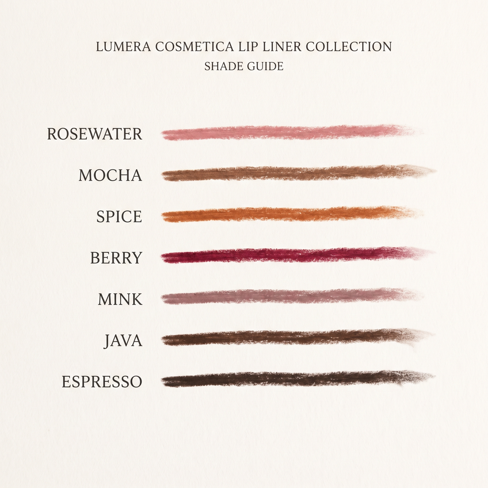 Fine Line Lip Liner - all 7 shade swatches