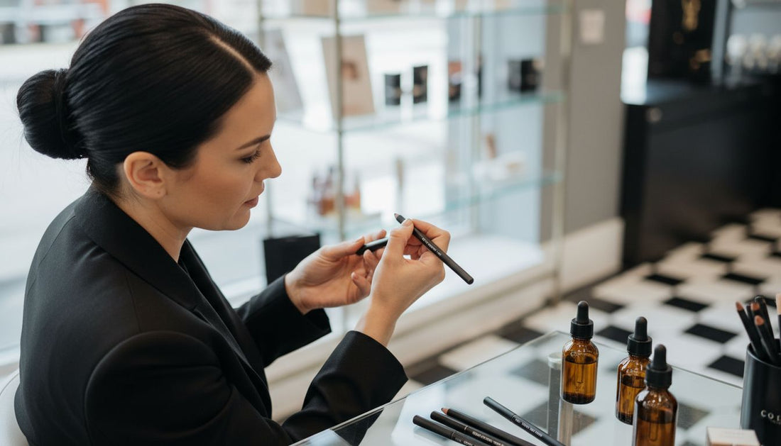 espresso lip liner application