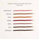 Fine Line Lip Liner - all 7 shade swatches